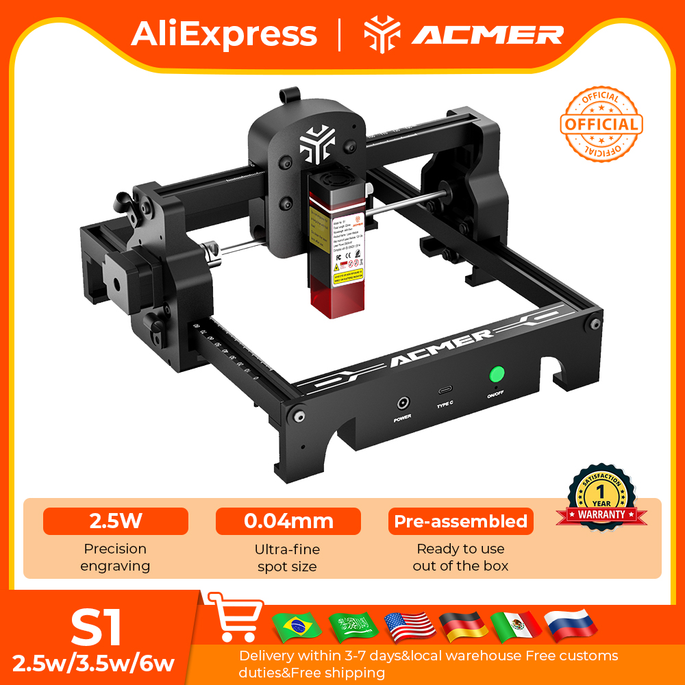 Industrial Laser Equipment - ACMER S1 Mini macchina per incisione