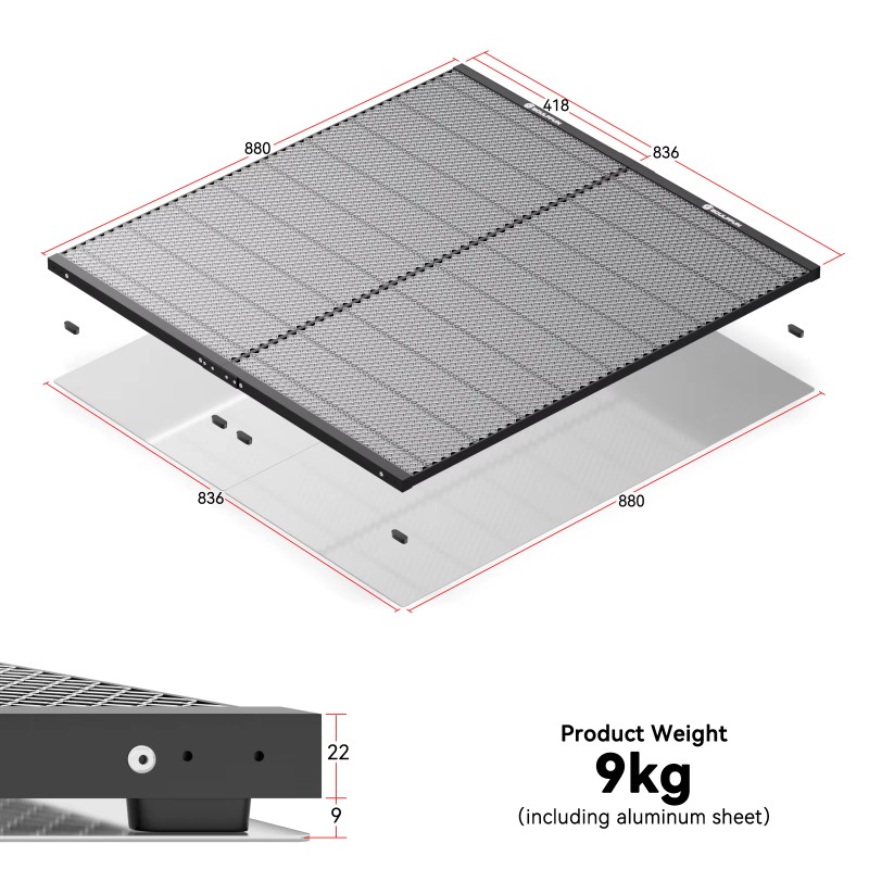H4 840x828mm Set da 2 pezzi di - Honeycomb Laser Bed recensione e prezzo